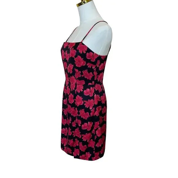 The East Order Black Floral Jacquard Mini Dress MEDIUM Slip Cocktail $169 Flaw - Picture 7 of 11